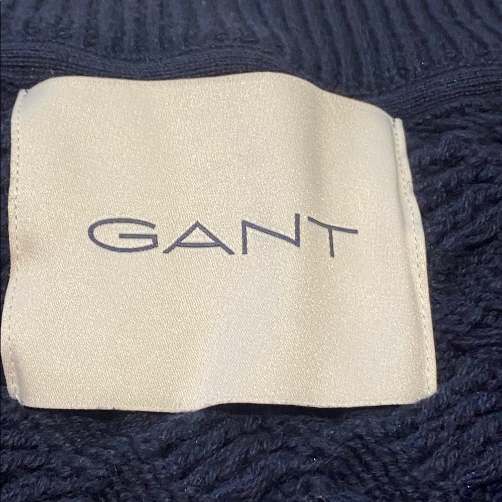 Gant Navy Blue Cotton V Neck sweater ladies size S - Picture 3 of 11